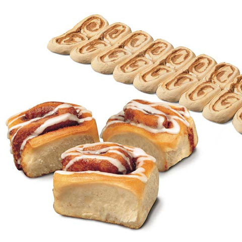 Bridgford Foods Pre Cut Cinnamon Roll Dough, 2 Ounce -- 180 per case.