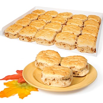 Bridgford White Whole Wheat Maple Flavored Biscuits -- 100 per case.