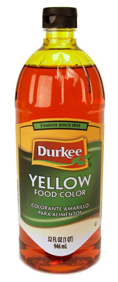 Durkee Yellow Food Color, 6 Bottle Per Case, 32 Ounces Per Bottle.