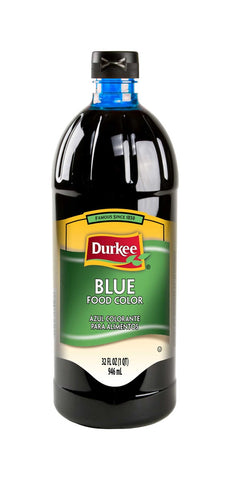 Durkee Blue Food Color , -- 6 Bottle Per Case, 32 Ounces Per Bottle.