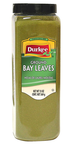 Durkee Ground Bay Leaf - 13 oz. container, 6 per case