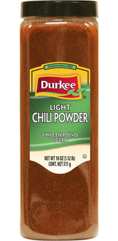 Durkee Light Chili Powder - 18 oz. container, 6 per case