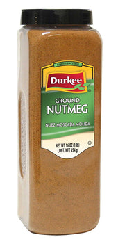 Durkee Ground Nutmeg - 16 oz. container, 6 per case