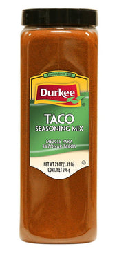 Durkee Taco Seasoning, 21 oz. container, 6 per case