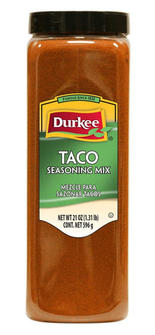 Durkee Taco Seasoning, 21 oz. container, 6 per case