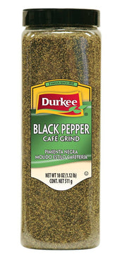 Durkee Cafe Grind Black Pepper - 18 oz.. container, 6 per case