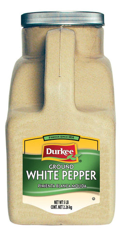 Durkee Ground White Pepper - 5 lb. container, 1 per case