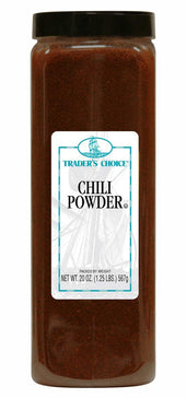 Traders Choice Chili Powder - 20 oz. container, 6 per case