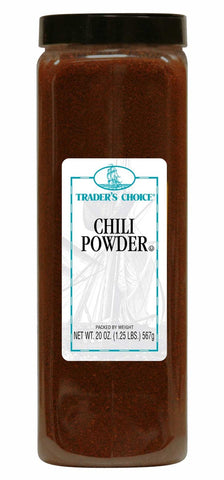 Traders Choice Chili Powder - 20 oz. container, 6 per case