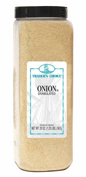 Traders Choice Onion Granules - 20 oz. container, 6 per case