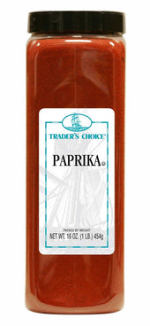 Traders Choice Paprika - 16 oz. container, 6 per case