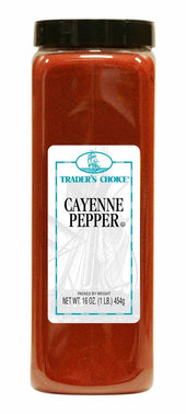 Traders Choice Cayenne Pepper - 16 oz. container, 6 per case