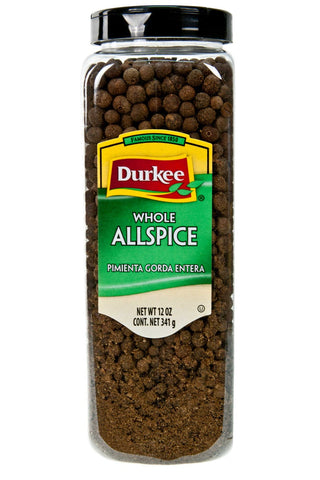 Durkee Whole Allspice - 12 oz. container, 6 per case