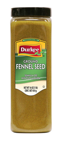 Durkee Ground Fennel Seed - 16 oz. container, 6 pre case