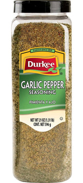 Durkee Garlic Pepper - 21 oz. container, 6 per case