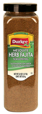Durkee Mesquite Herb Fajita Seasoning - 22 oz. container, 6 per case
