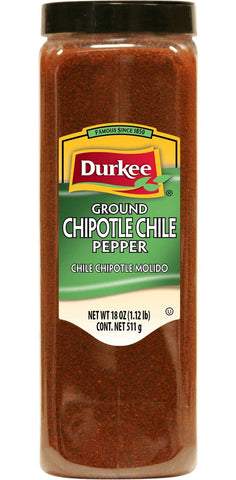 Durkee Ground Chipotle Chile Pepper - 18 oz. container, 6 per case