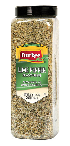 Durkee Lime Pepper Seasoning - 20 oz. container, 6 per case