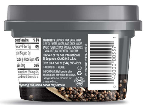 Chicken of the Sea Infusions Cracked Black Pepper Tuna, 2.8 Ounce -- 6 per case