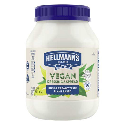 Hellmann's Vegan Mayonnaise, 24 Fluid Ounce -- 6 Per Case