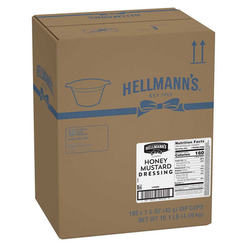Hellmann's Classics Dip Cups Honey Mustard Dressing 1.5 oz-- 108 per case