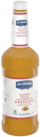 Hellmann's Smoked Peach Vinaigrette Salad Dressing Salad Bar Bottle, 32 ounce -- 6 per case