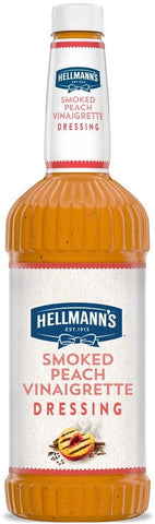 Hellmann's Smoked Peach Vinaigrette Salad Dressing Salad Bar Bottle, 32 ounce -- 6 per case