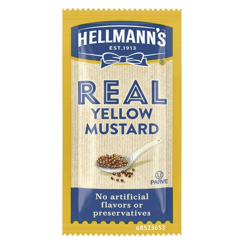 Hellmanns Mustard Sachets, 7 Gram -- 500 per case