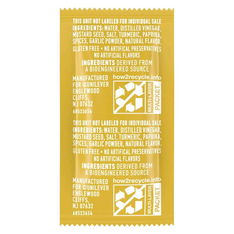 Hellmanns Mustard Sachets, 7 Gram -- 500 per case
