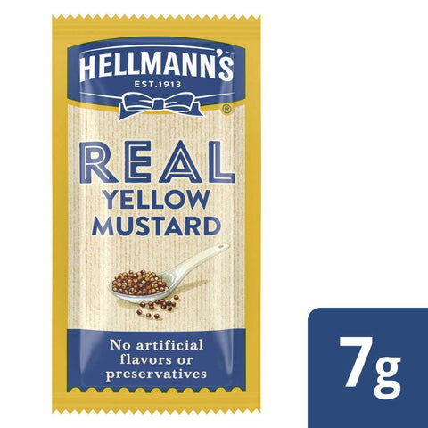 Hellmanns Mustard Sachets, 7 Gram -- 500 per case