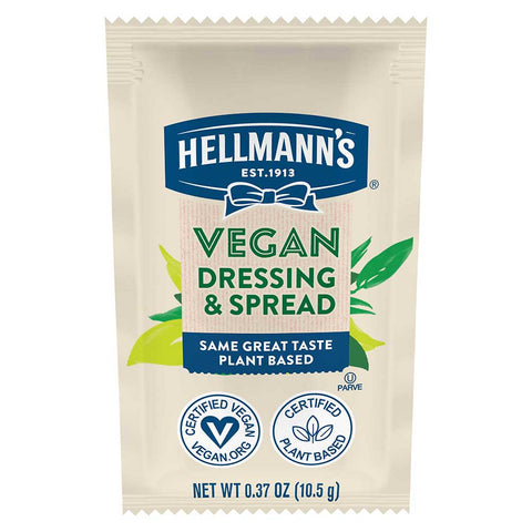 Hellmann's Vegan Mayonnaise Dressing and Spread Sachet, 0.37 Ounce -- 160 per case