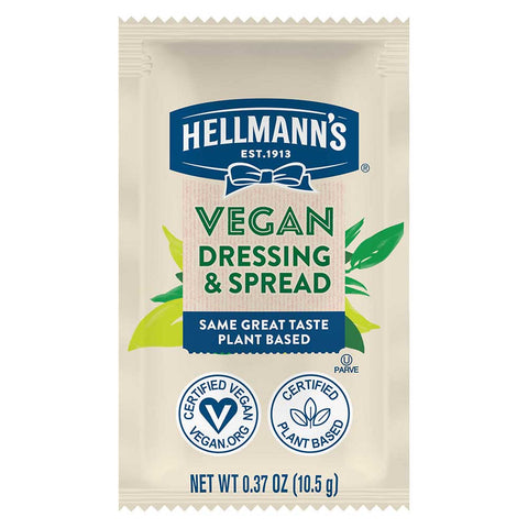 Hellmann's Vegan Mayonnaise Dressing and Spread Sachet, 0.37 Ounce -- 160 per case