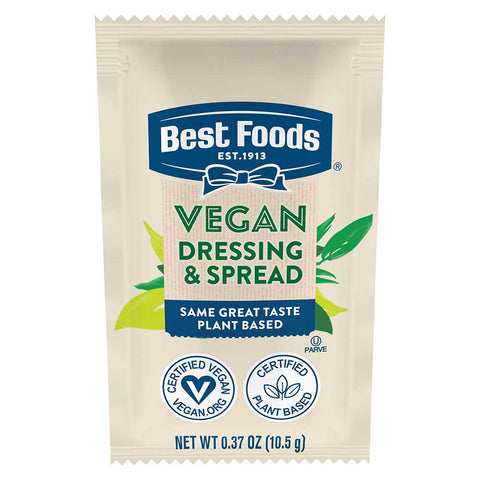 Best Foods Vegan Mayonnaise Dressing and Spread Sachet, 0.37 Ounce -- 160 per case
