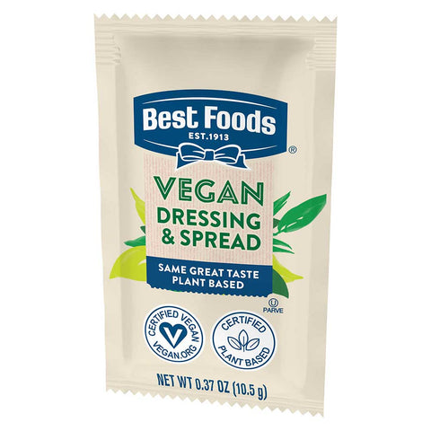 Best Foods Vegan Mayonnaise Dressing and Spread Sachet, 0.37 Ounce -- 160 per case