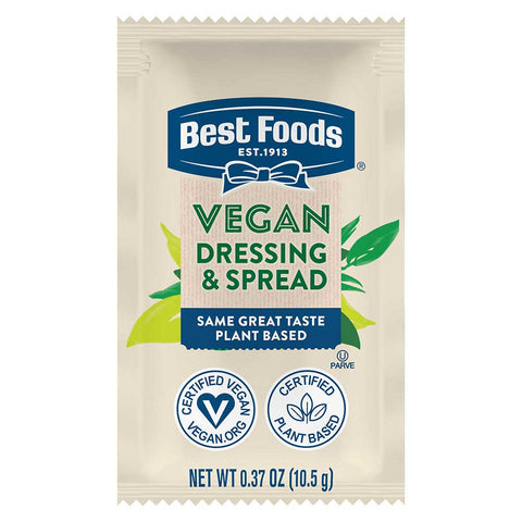 Best Foods Vegan Mayonnaise Dressing and Spread Sachet, 0.37 Ounce -- 160 per case