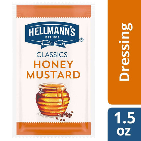 Hellmann's Classics Honey Mustard Salad Dressing Portion Control Pack, 1.5 Ounce -- 102 Per Case