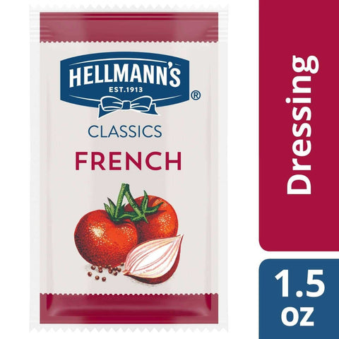 Hellmanns Classics Salad Dressing Portion Control Sachets French, 1.5 Ounce -- 102 per case
