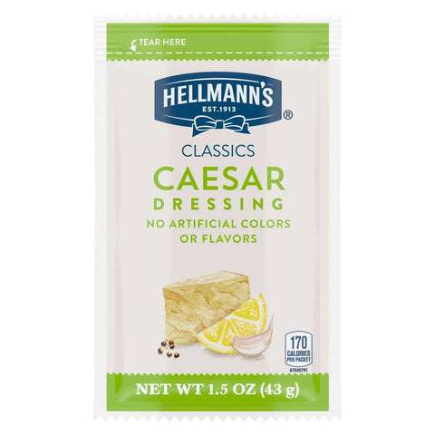 Hellmann's Classics Salad Dressing Portion Control Sachets Caesar 1.5 oz, Pack of 102