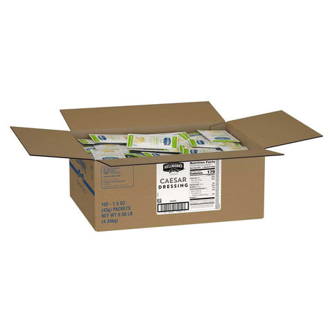 Hellmann's Classics Salad Dressing Portion Control Sachets Caesar 1.5 oz, Pack of 102
