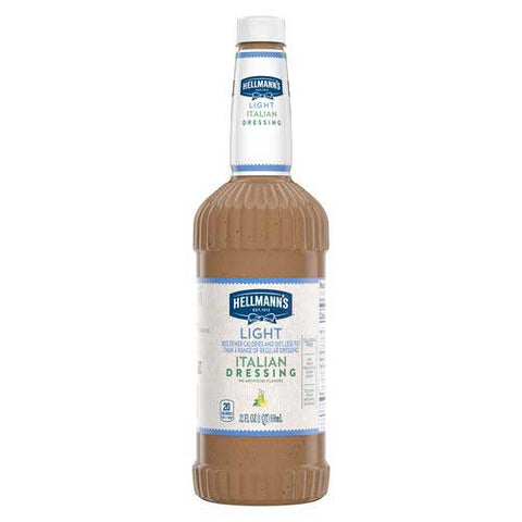 Hellmann's Light Italian Salad Dressing Salad Bar Bottles, 32 ounce-- 6 per case