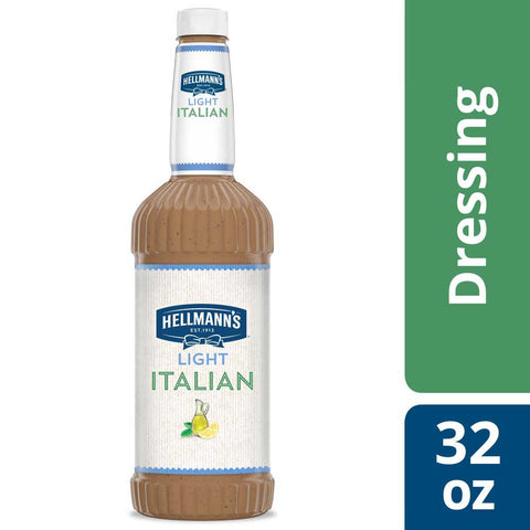 Hellmann's Light Italian Salad Dressing Salad Bar Bottles, 32 ounce-- 6 per case
