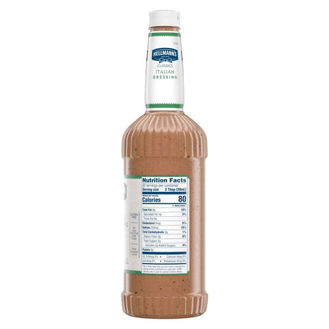 Hellmann's Classics Italian Salad Dressing Salad Bar Bottle, 32 Ounce -- 6 Per Case