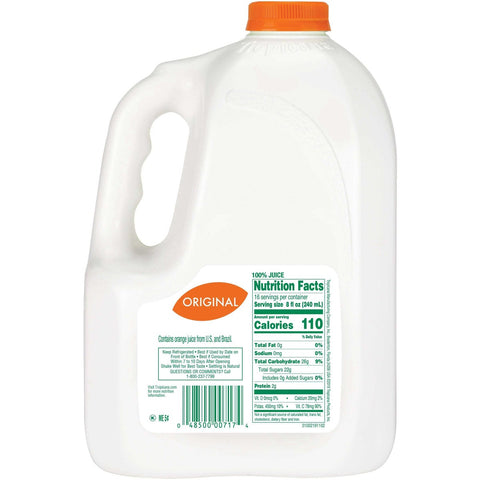 Pepsico Tropicana Pure Premium Orange Juice, 128 Ounce -- 4 per case.