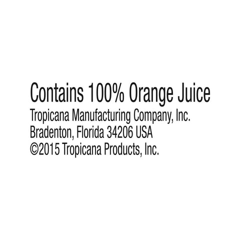 Tropicana Pure Premium Orginal 100 Percent Orange Juice, 128 Fluid Ounce -- 4 per case.