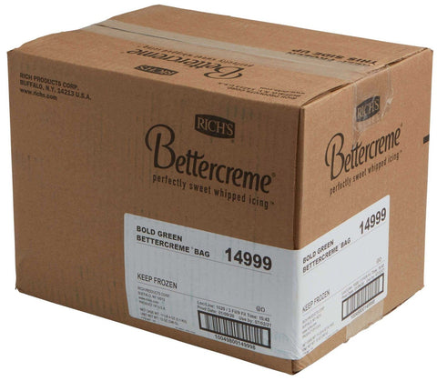 Rich Bold Green Bettercreme Perfectly Sweet Whipped Icing, 0.75 Pound Bag -- 15 per case