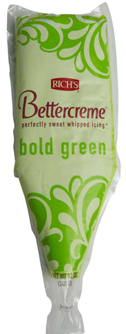 Rich Bold Green Bettercreme Perfectly Sweet Whipped Icing, 0.75 Pound Bag -- 15 per case