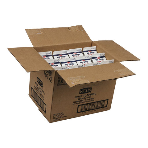 Rich Sugar Free Non Dairy Whip Topping, 32 Ounce -- 12 per case.