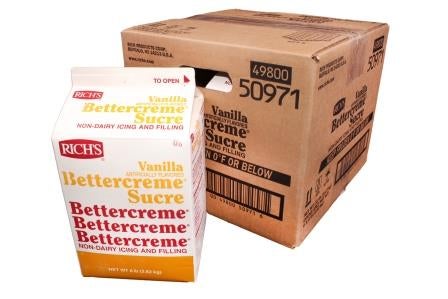 Rich Bettercreme Liquid Vanilla Icing and Filling, 8 Pound -- 4 per case.