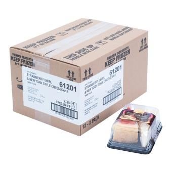Rich Jon Donaire Twin Pack Strawberry Cream Style Cheese Cake, 8 Ounce -- 12 per case.