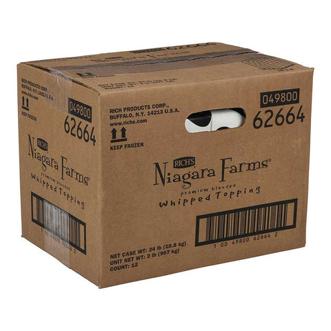 Richs Niagara Farms Premium Blend Whip Topping, 2 Pound -- 12 per case.
